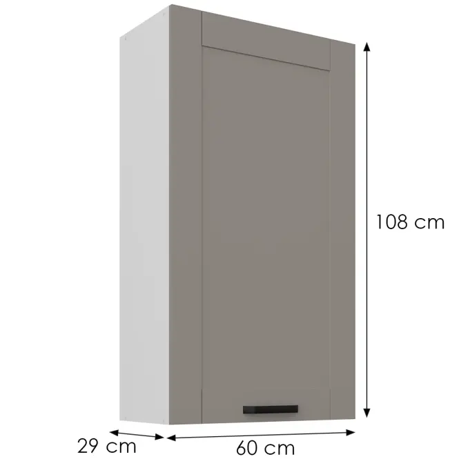 Skrinka do kuchyne Luna claygrey/biely 60G-108 1F