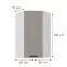 Skrinka do kuchyne Luna claygrey/biely 60x60 GN-108 1F (45°),2