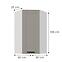 Skrinka do kuchyne Luna claygrey/biely 60x60 GN-108 1F (45°),2