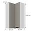 Skrinka do kuchyne Luna claygrey/biely 60x60 GN-108 2F (90°),3