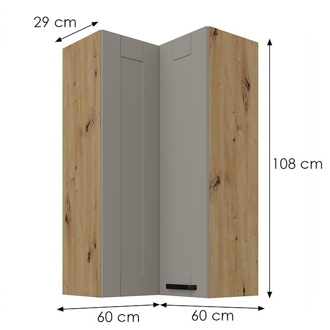Skrinka do kuchyne Luna claygrey/artisan 60x60 GN-108 2F (90°),3