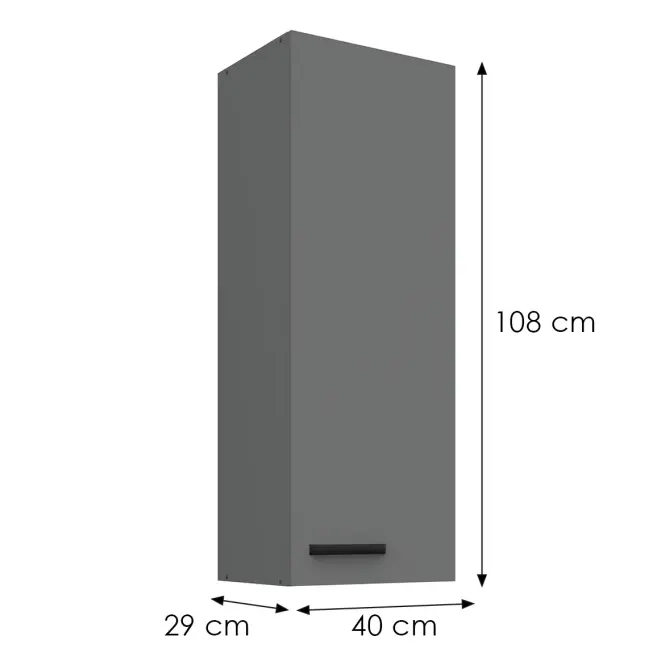 Skrinka do kuchyne Nessa antracit 40G-108 1F