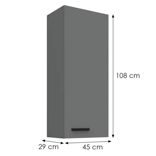 Skrinka do kuchyne Nessa antracit 45G-108 1F