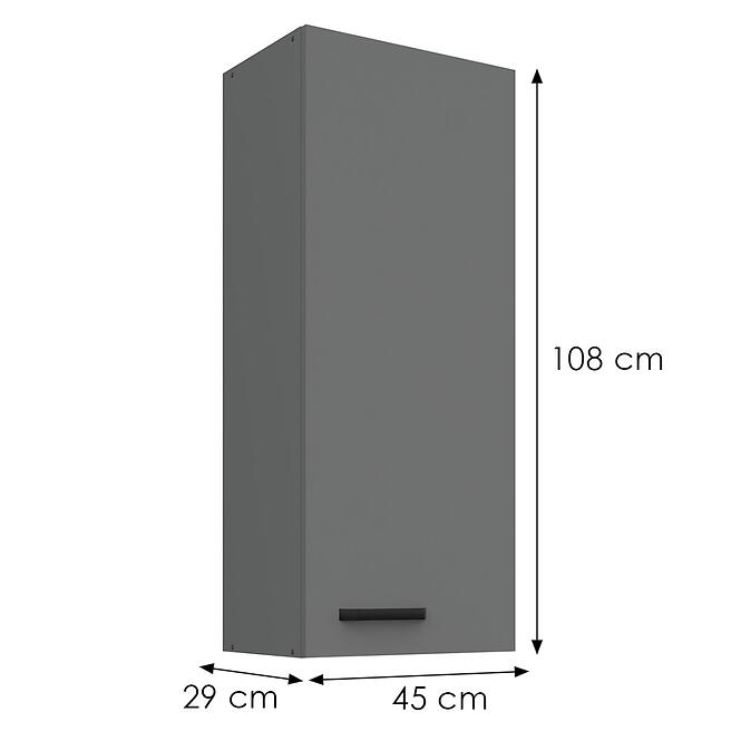 Skrinka do kuchyne Nessa antracit 45G-108 1F,3
