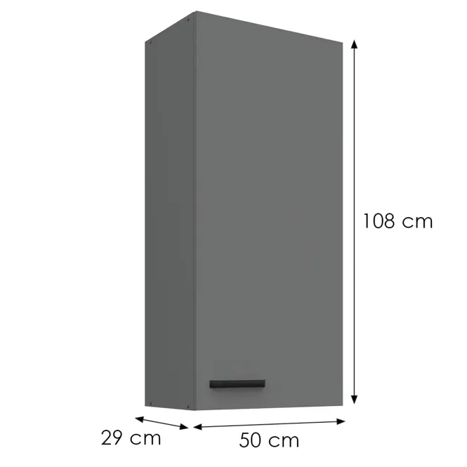 Skrinka do kuchyne Nessa antracit 50G-108 1F
