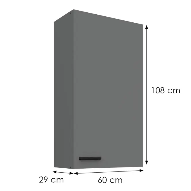 Skrinka do kuchyne Nessa antracit 60G-108 1F