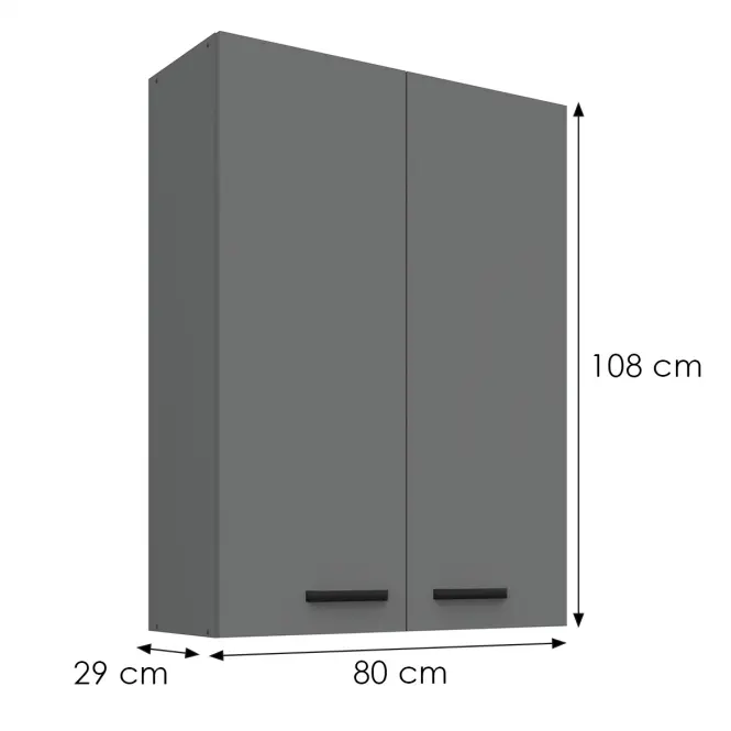 Skrinka do kuchyne Nessa antracit 80G-108 2F