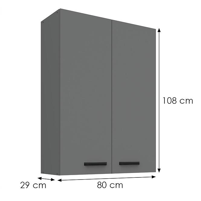 Skrinka do kuchyne Nessa antracit 80G-108 2F,3