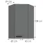 Skrinka do kuchyne Nessa antracit 60x60 GN-108 1F (45°),3