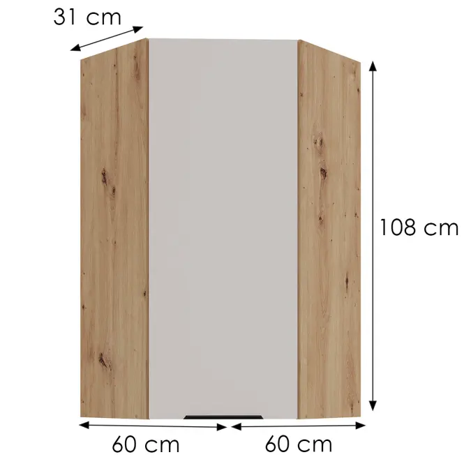 Skrinka do kuchyne Solea cashmere/artisan 60x60 GN-108 1F (45°)