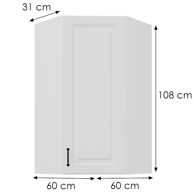 Skrinka do kuchyne Stilo biely matná/biely 60x60 GN-108 1F (45°),3