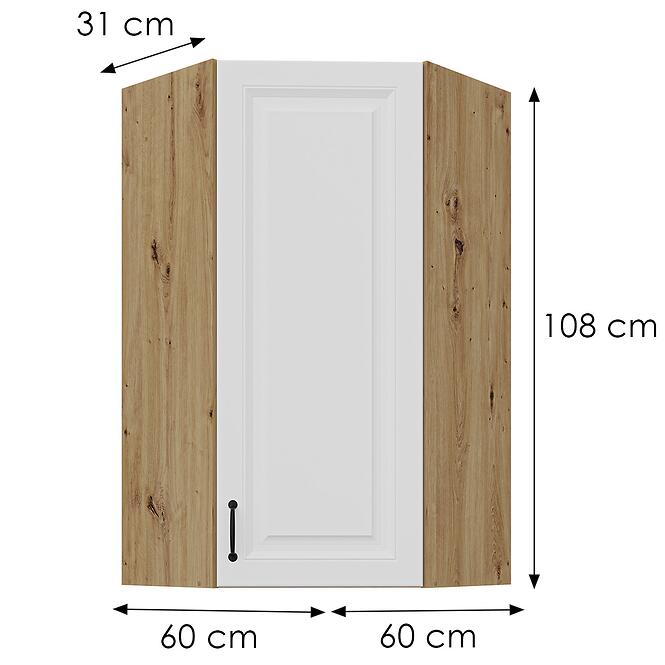 Skrinka do kuchyne Stilo biely/artisan 60x60 GN-108 1F (45°),3