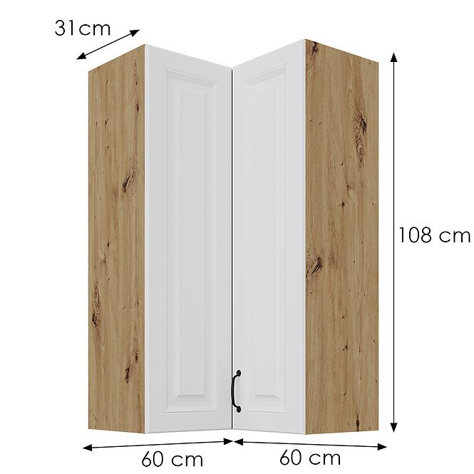 Skrinka do kuchyne Stilo biely/artisan 60x60 GN-108 2F (90°),3