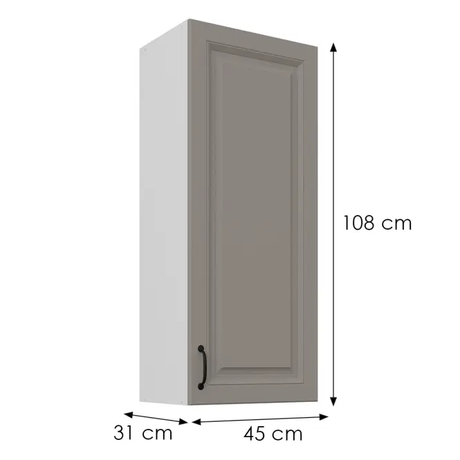 Skrinka do kuchyne Stilo claygrey/biely 45G-108 1F
