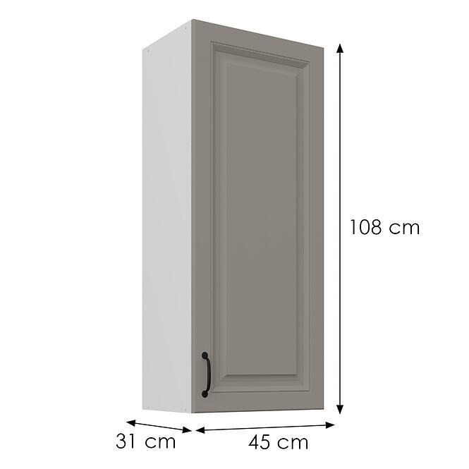 Skrinka do kuchyne Stilo claygrey/biely 45G-108 1F,3
