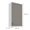 Skrinka do kuchyne Stilo claygrey/biely 60G-108 1F,3