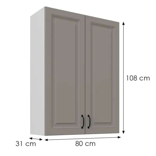 Skrinka do kuchyne Stilo claygrey/biely 80G-108 2F
