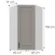 Skrinka do kuchyne Stilo claygrey/biely 60x60 GN-108 1F (45°),3