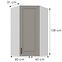 Skrinka do kuchyne Stilo claygrey/biely 60x60 GN-108 1F (45°),3