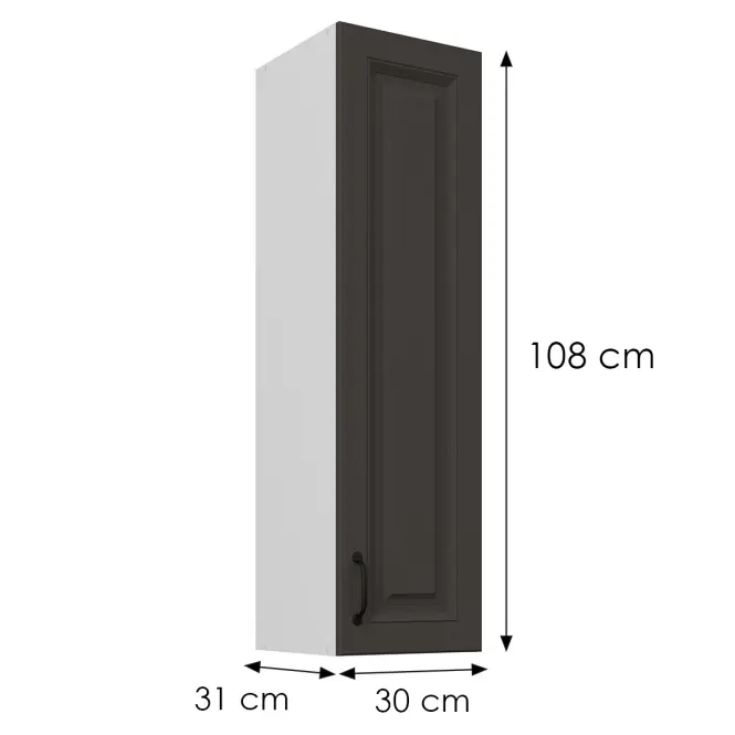 Skrinka do kuchyne Stilo grafit matná/biely 30G-108 1F