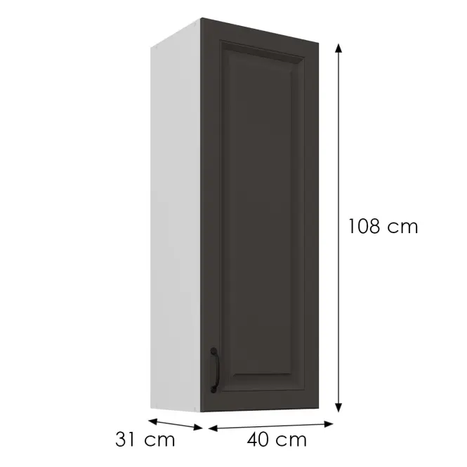 Skrinka do kuchyne Stilo grafit matná/biely 40G-108 1F
