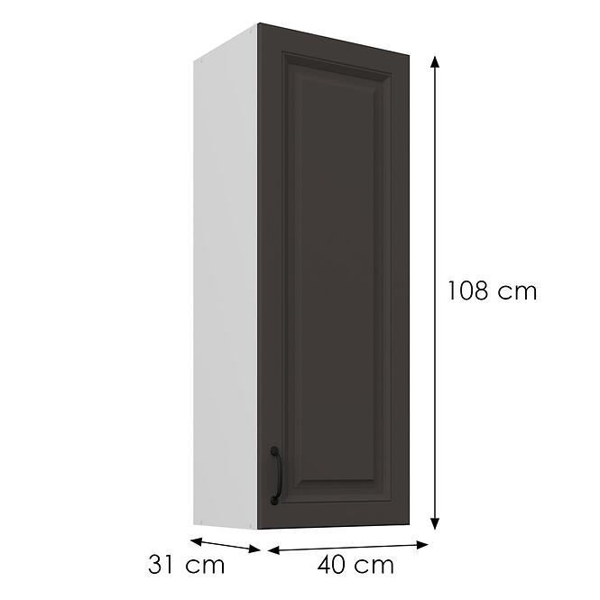 Skrinka do kuchyne Stilo grafit matná/biely 40G-108 1F,3