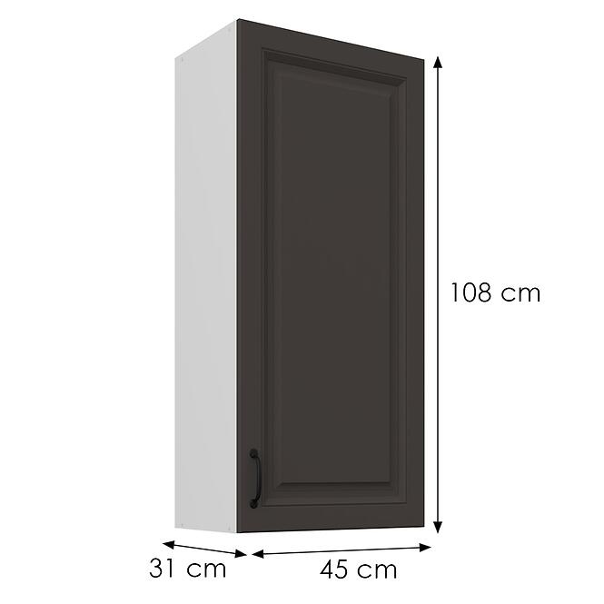 Skrinka do kuchyne Stilo grafit matná/biely 45G-108 1F,3