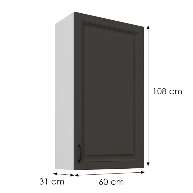 Skrinka do kuchyne Stilo grafit matná/biely 60G-108 1F