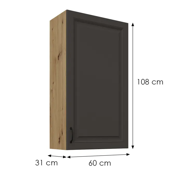 Skrinka do kuchyne Stilo grafit matná/artisan 60G-108 1F