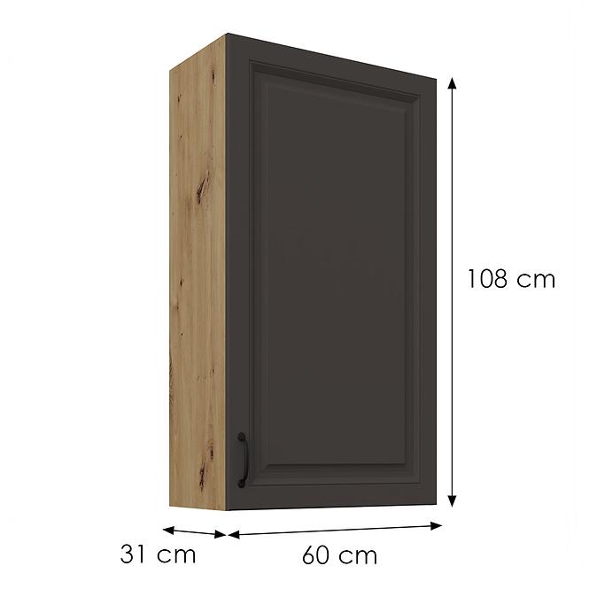 Skrinka do kuchyne Stilo grafit matná/artisan 60G-108 1F,2
