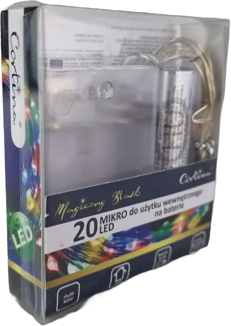 Vianočné LED svetielka 20l drôtik kvapky na batérie 4/19/nik/m,3