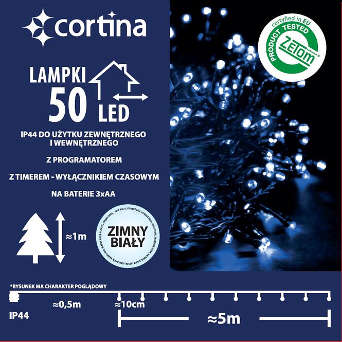 Vianočné svetielka 5/21/bat LED 50l zew. Cw bat,2