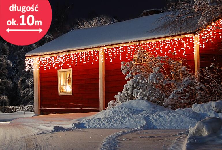Vianočné LED svetielka cencúle 300l vonkajšie zew.t.+Gn.+Pg. Ww,2