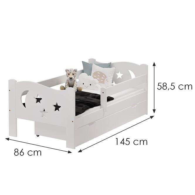 Posteľ Mikołaj 80/140 Biely