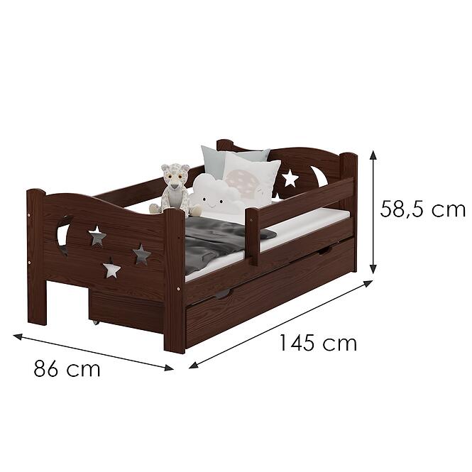 Posteľ Mikołaj 80/140 Orech,2