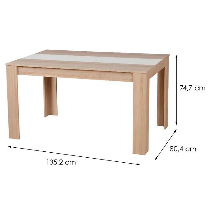 Stôl Domus 135x80 sonoma 11014771,2