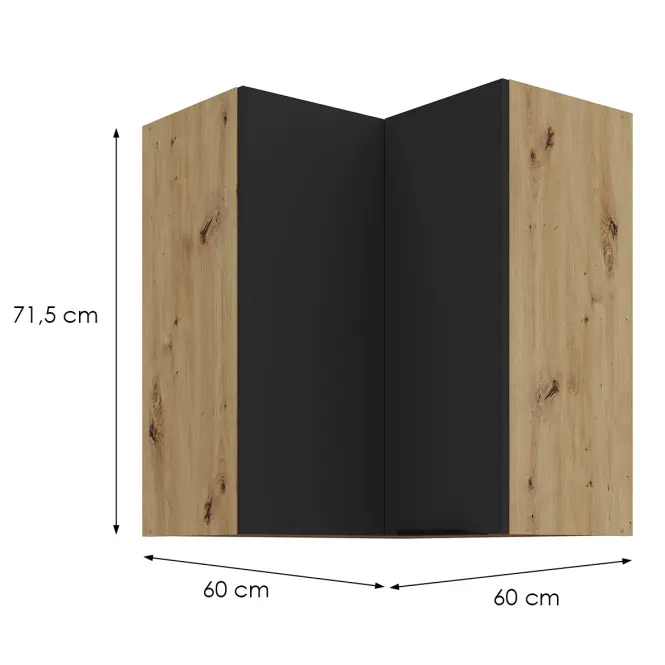 Kuchynská skrinka Aria-Bl/Ar Anti Fingerprint 60x60 Gn-72 2f (90°)