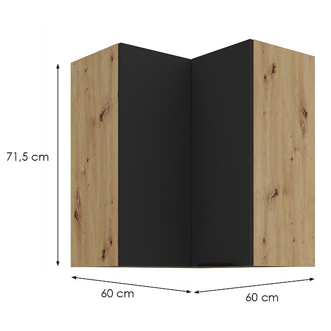 Kuchynská skrinka Aria-Bl/Ar Anti Fingerprint 60x60 Gn-72 2f (90°),2