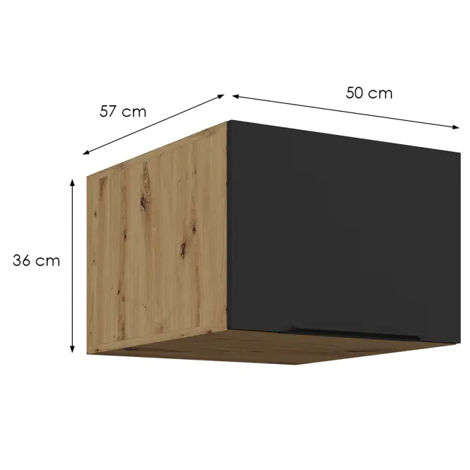 Kuchynská skrinka Aria-Bl/Ar Anti Fingerprint 50 Nagu-36 1f