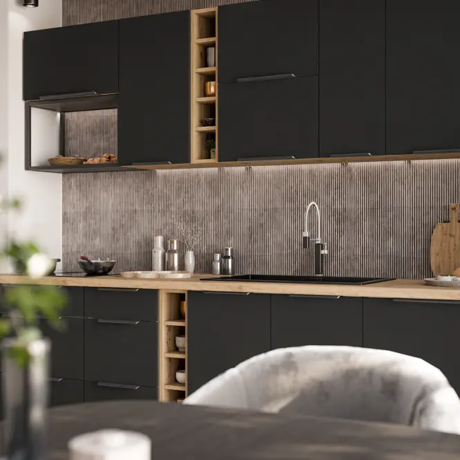 Kuchynská skrinka Aria-Bl/Ar Anti Fingerprint 50 Nagu-36 1f