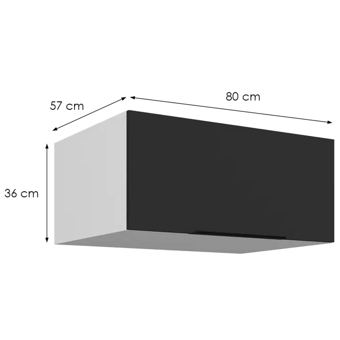 Kuchynská skrinka Aria-Bl/Wh Anti Fingerprint 80 Nagu-36 1f