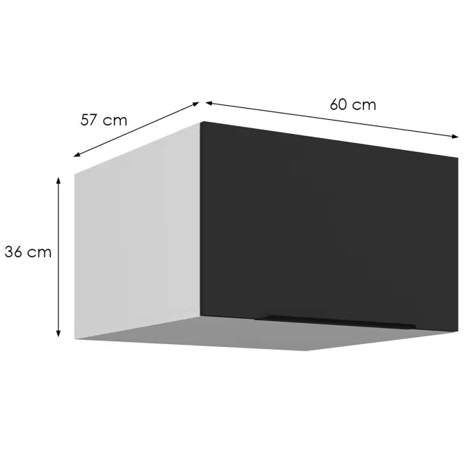 Kuchynská skrinka Aria-Bl/Wh Anti Fingerprint 60 Nagu-36 1f