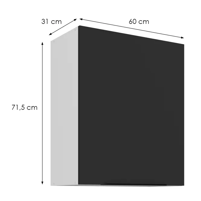 Kuchynská skrinka Aria-Bl/Wh Anti Fingerprint 60g-72 1f
