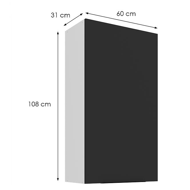 Kuchynská skrinka Aria-Bl/Wh Anti Fingerprint 60g-108 1f,2
