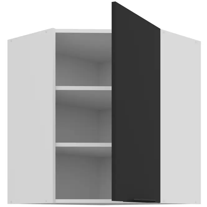 Kuchynská skrinka Aria-Bl/Wh Anti Fingerprint 60x60 Gn-72 1f (45°)