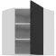 Kuchynská skrinka Aria-Bl/Wh Anti Fingerprint 60x60 Gn-72 1f (45°),3