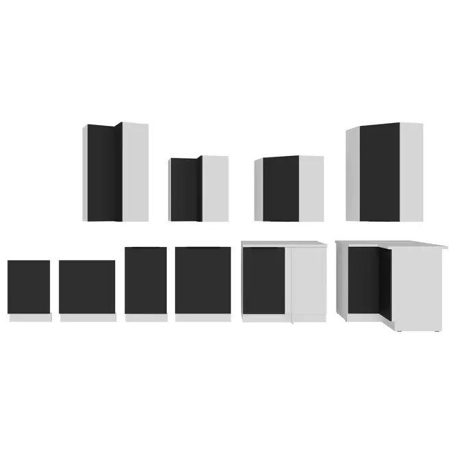 Kuchynská skrinka Aria-Bl/Wh Anti Fingerprint 60x60 Gn-72 2f (90°)
