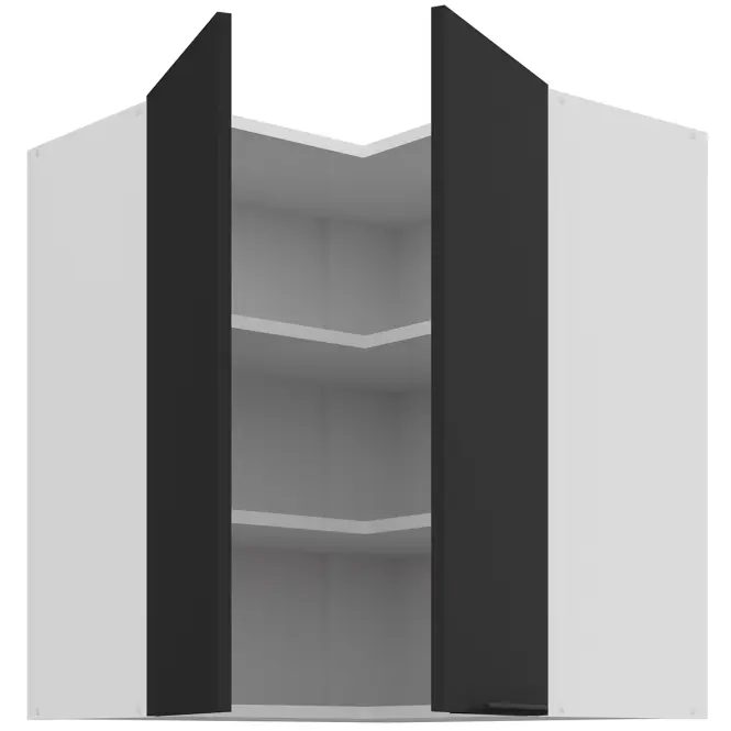 Kuchynská skrinka Aria-Bl/Wh Anti Fingerprint 60x60 Gn-72 2f (90°)