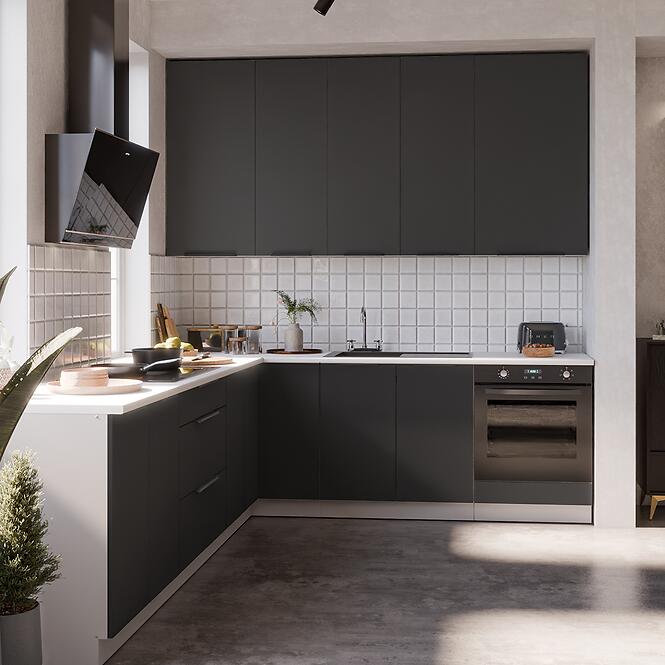 Kuchynská skrinka Aria-Bl/Wh Anti Fingerprint 60x60 Gn-72 2f (90°)