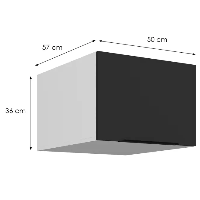 Kuchynská skrinka Aria-Bl/Wh Anti Fingerprint 50 Nagu-36 1f
